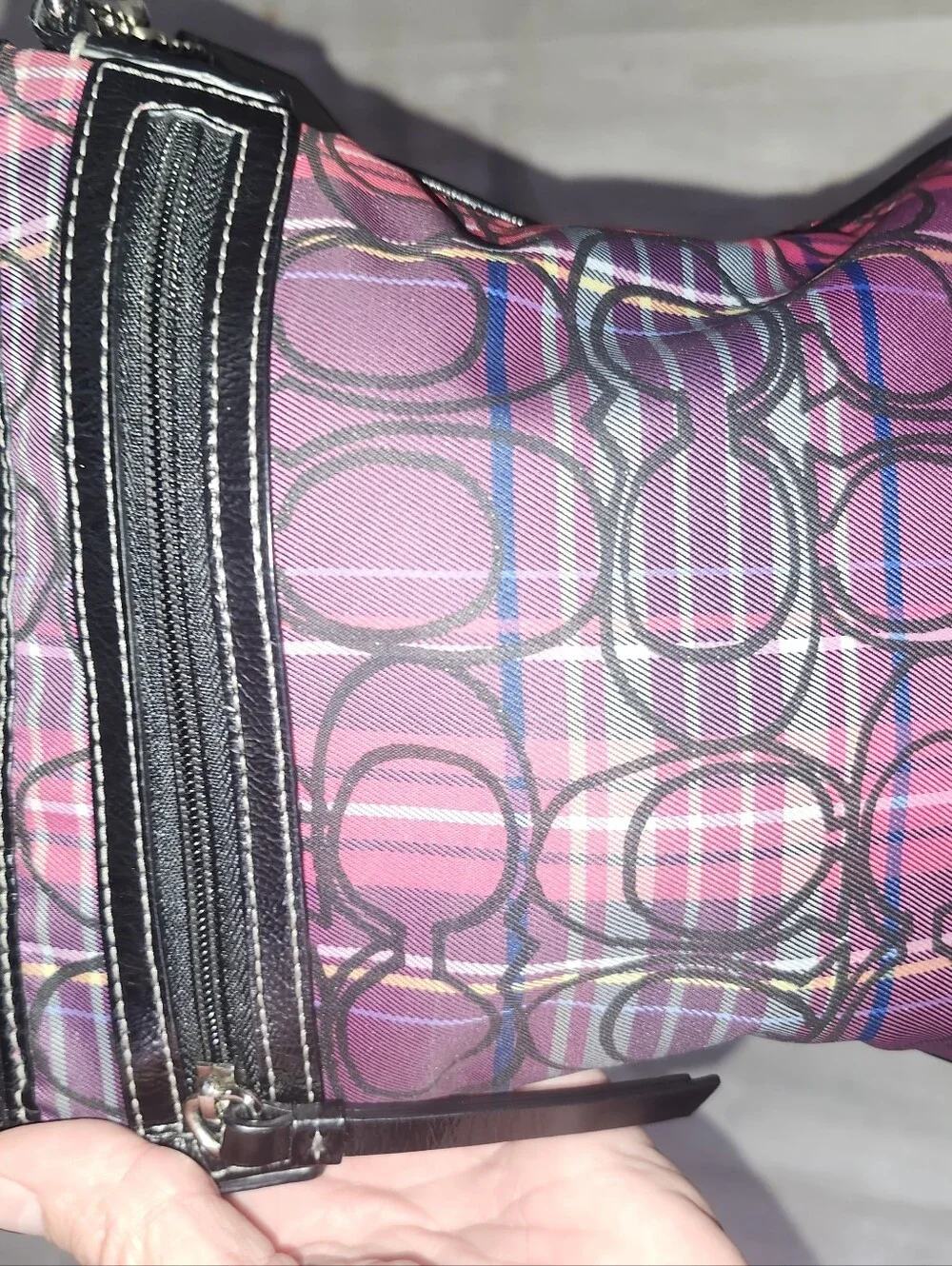 Coach Poppy Tartan Plaid Swingpack Crossbody